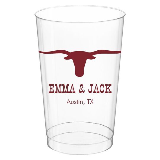 Longhorn Clear Plastic Cups