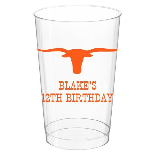 Longhorn Clear Plastic Cups