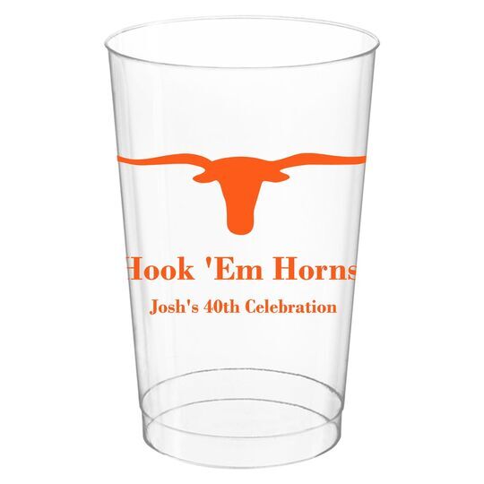 Longhorn Clear Plastic Cups