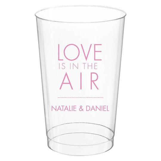 Love is in the Air Clear Plastic Cups