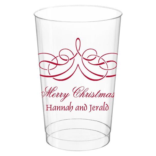Magnificent Scroll Clear Plastic Cups