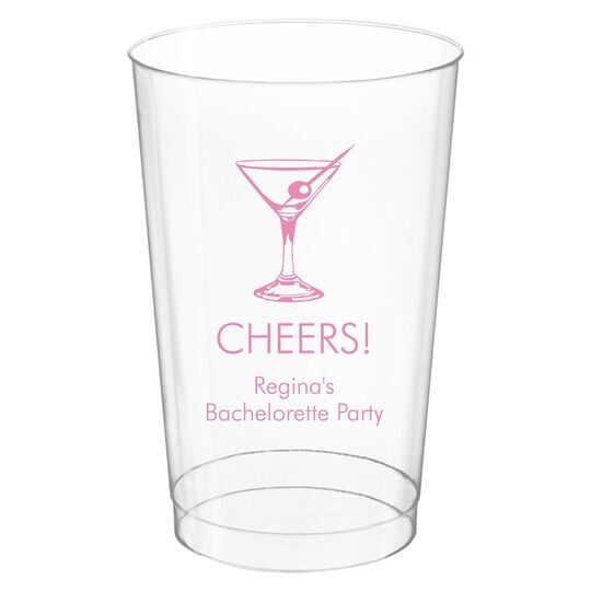Martini Party Clear Plastic Cups