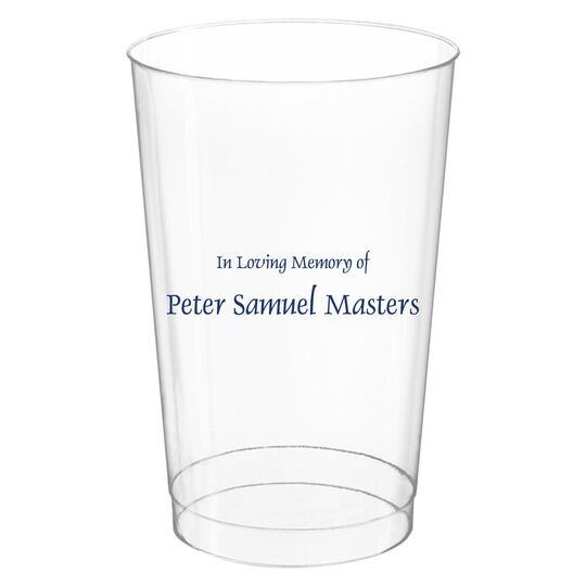 Memorial Clear Plastic Cups