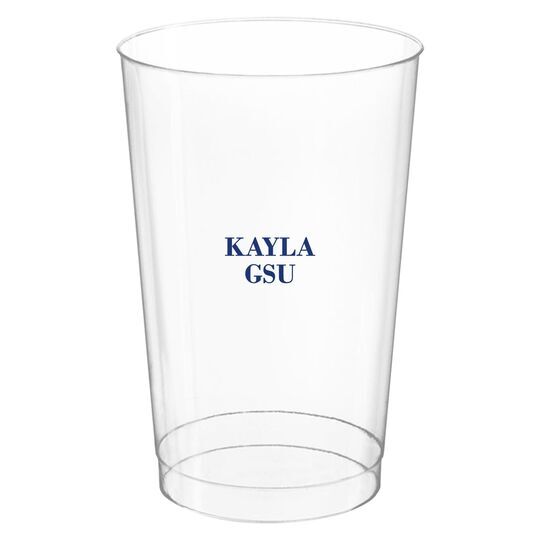 Name and College Initials Clear Plastic Cups