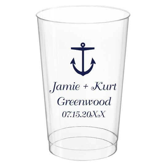 Nautical Anchor Clear Plastic Cups