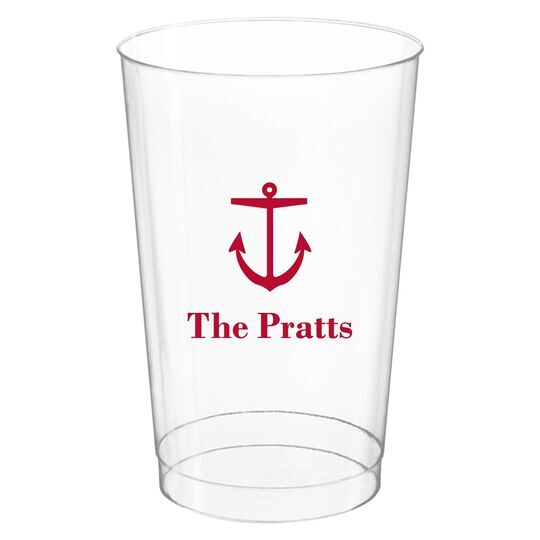 Nautical Anchor Clear Plastic Cups