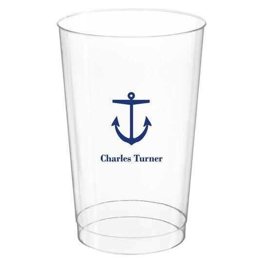 Nautical Anchor Clear Plastic Cups