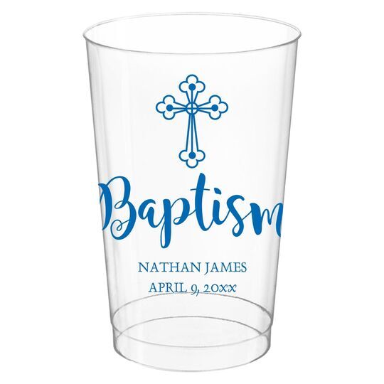 Ornate Celtic Cross Clear Plastic Cups