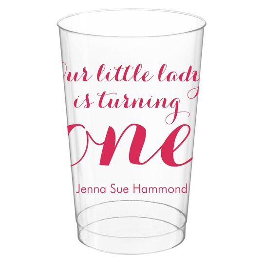 Our Little Lady Clear Plastic Cups