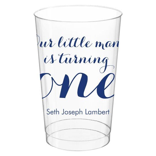 Our Little Man Clear Plastic Cups