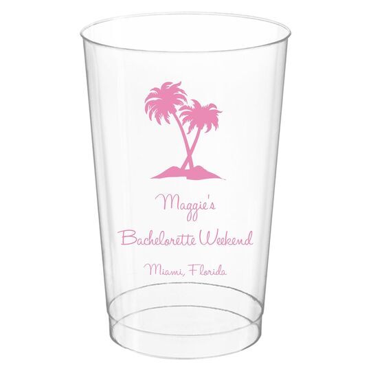 Palm Trees Clear Plastic Cups