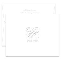 State Folded Note Cards - Embossed