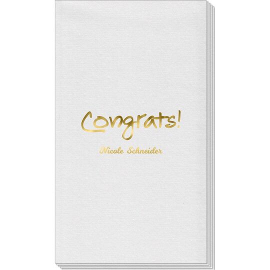 Studio Congrats Linen Like Guest Towels