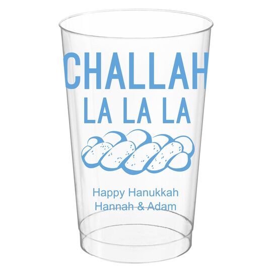 Challah La La La Clear Plastic Cups