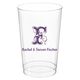 Pick Your Single Initial with Text Clear Plastic Cups Image 1 of 3
