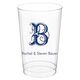 Pick Your Single Initial with Text Clear Plastic Cups Image 2 of 3