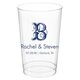 Pick Your Single Initial with Text Clear Plastic Cups Image 3 of 3