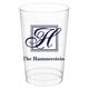 Pick Your Single Initial Monogram with Text Clear Plastic Cups Image 3 of 3
