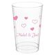 Pretty Hearts Galore Clear Plastic Cups Image 1 of 2