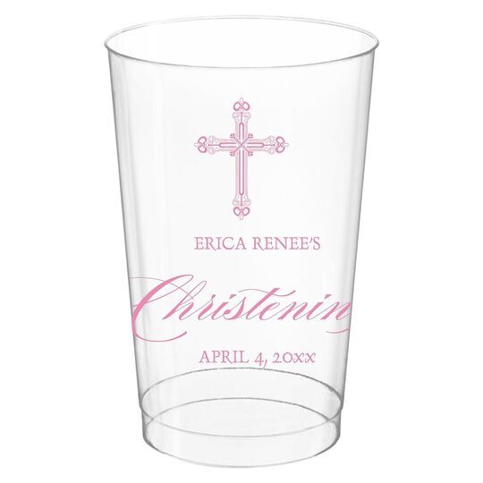 Religious Cross Clear Plastic Cups