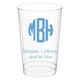 Rounded Monogram with Text Clear Plastic Cups Image 1 of 2