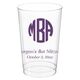 Rounded Monogram with Text Clear Plastic Cups Image 2 of 2