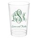 Script Monogram with Small Initials plus Text Clear Plastic Cups Image 1 of 2