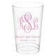 Script Monogram with Small Initials plus Text Clear Plastic Cups Image 2 of 2