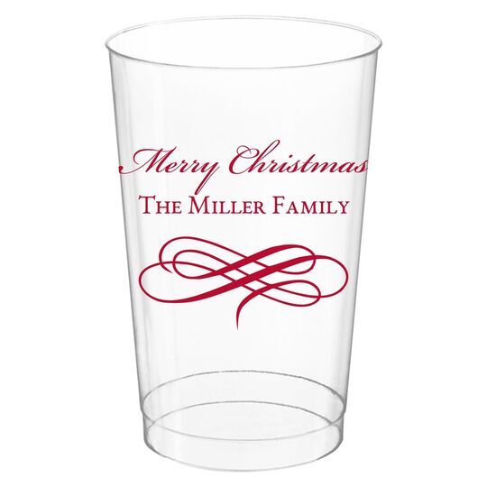 Scrolled Coronation Clear Plastic Cups