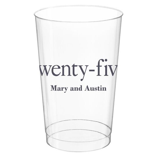 Select Your Big Number Clear Plastic Cups