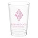 Shaped Diamond Monogram with Text Clear Plastic Cups Image 1 of 2