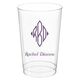 Shaped Diamond Monogram with Text Clear Plastic Cups Image 2 of 2