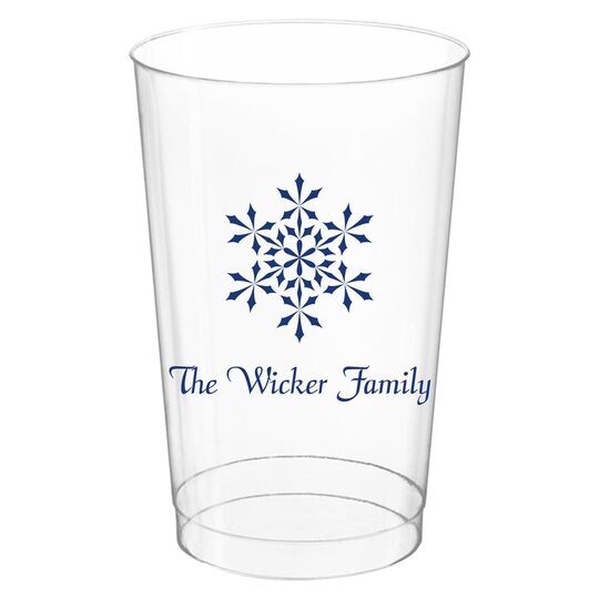 Simply Snowflake Clear Plastic Cups