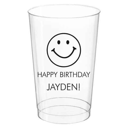Smiley Face Clear Plastic Cups