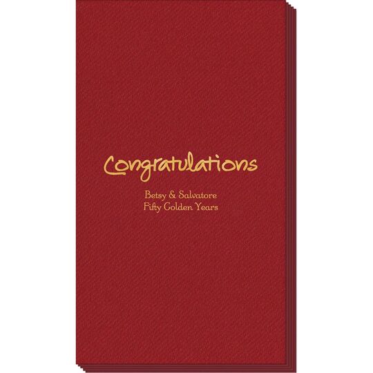 Studio Congratulations Linen Like Guest Towels