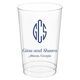 Shaped Oval Monogram with Text Clear Plastic Cups Image 1 of 2