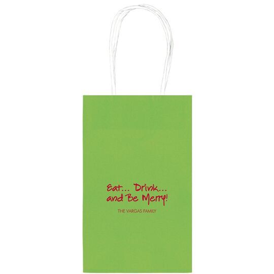 Studio Eat, Drink Be Merry Medium Twisted Handled Bags
