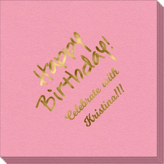 Studio Happy Birthday Linen Like Napkins