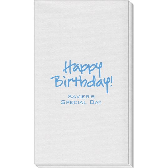 Studio Happy Birthday Linen Like Guest Towels