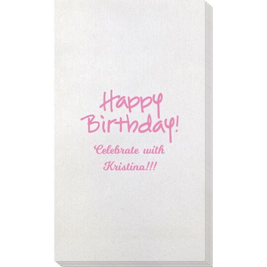 Studio Happy Birthday Bamboo Luxe Guest Towels