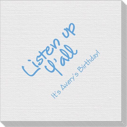 Studio Listen Up Y'All Linen Like Napkins