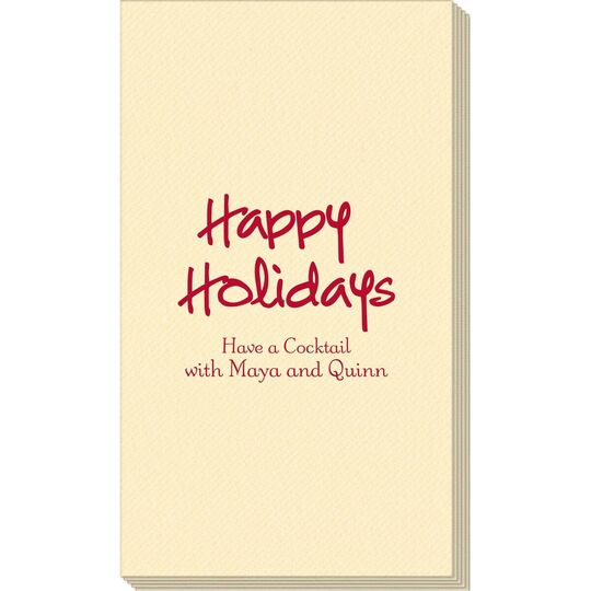 Studio Happy Holidays Linen Like Guest Towels
