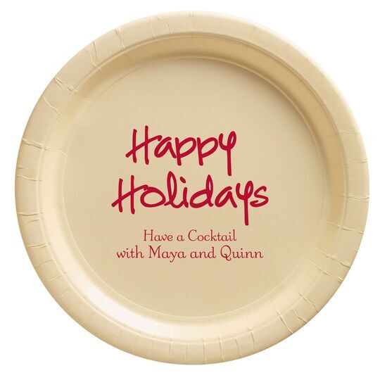 Studio Happy Holidays Paper Plates