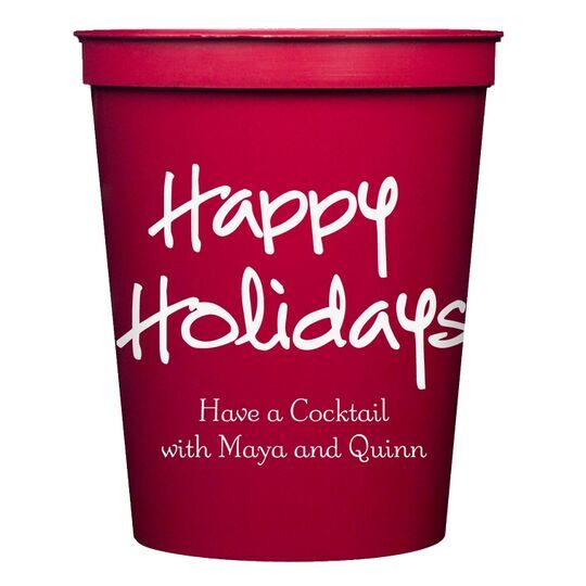 Studio Happy Holidays Stadium Cups