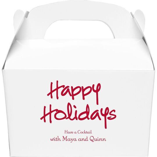 Studio Happy Holidays Gable Favor Boxes