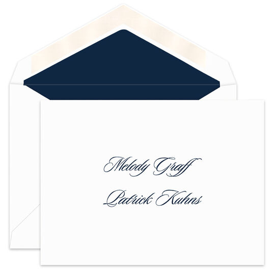 Charity His and Hers Folded Note Cards  - Raised Ink