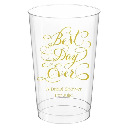 Whimsy Best Day Ever Clear Plastic Cups