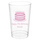 Sophisticated Birthday Cake Clear Plastic Cups Image 2 of 2
