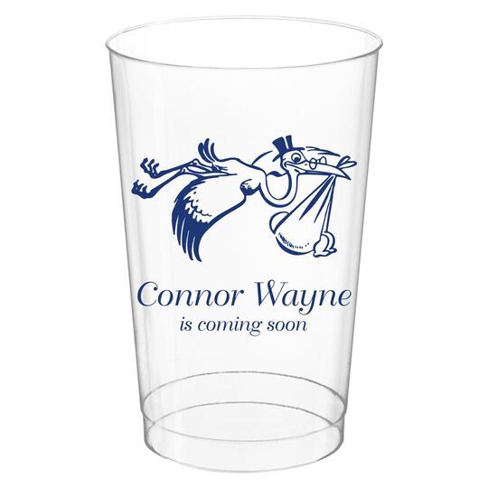 Special Stork Delivery Clear Plastic Cups