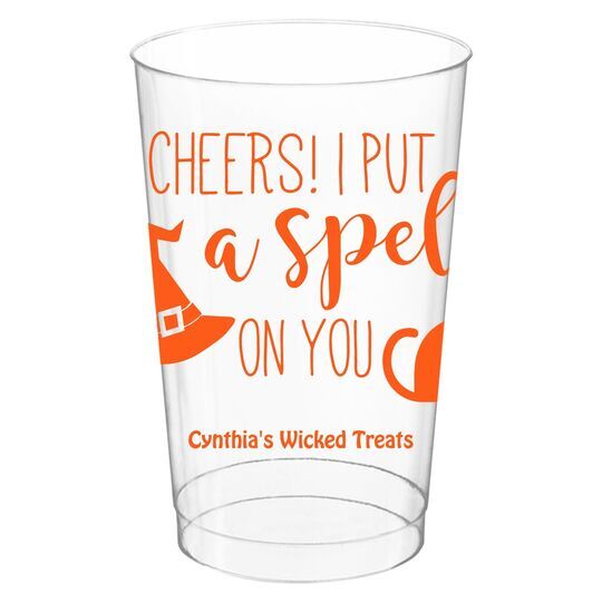 Spell On You Halloween Clear Plastic Cups